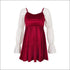 Square Neck Chiffon White Blouse And Velvet Sling Dress