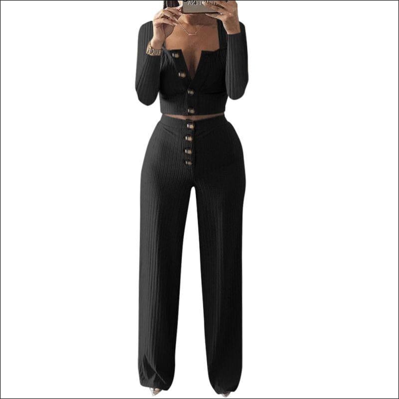Square Neck Long Sleeve Stripes Pattern Buttoned Women Wear 