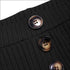 Square Neck Long Sleeve Stripes Pattern Buttoned Women Wear Set