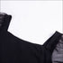 Square Neck Mesh Short-sleeve Slim Fit Bodysuit