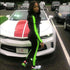 Stand Collar Long-sleeve Zipper Sports Jumpsuits