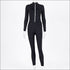 Stand Collar Long-sleeve Zipper Sports Jumpsuits