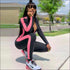Stand Collar Long-sleeve Zipper Sports Jumpsuits
