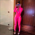 Stand Collar Long-sleeve Zipper Tight Jumsuits