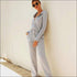 Stand Collar Zipper Long Sleeve Lace-up Casual Jumpsuits