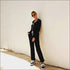 Stand Collar Zipper Long Sleeve Lace-up Casual Jumpsuits