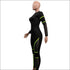 Stand Collar Zipper Long-sleeve Mesh Patchwork