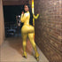 Stand Collar Zipper Long-sleeve Tight Jumpsuits