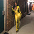 Stand Collar Zipper Long-sleeve Tight Jumpsuits