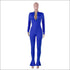 Stand Collar Zipper Long-sleeve Tight Jumpsuits