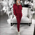 Stand Collar Zipper Long-sleeve Top And Casual Pants
