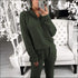 Stand Collar Zipper Long-sleeve Top And Casual Pants