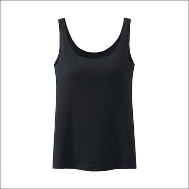 Steel Free Padded Solid Color Cotton Tank Top