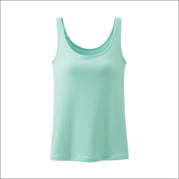 Steel Free Padded Solid Color Cotton Tank Top