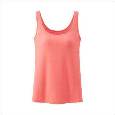 Steel Free Padded Solid Color Cotton Tank Top