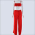 Strap Crop Top Casual Wide-leg Pants Set