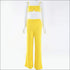 Strap Crop Top Casual Wide-leg Pants Set