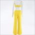 Strap Crop Top Casual Wide-leg Pants Set