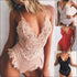 Strap Lace Deep V Underwear Bodysuits