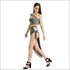 Strapless Bandage Hip Slit Dress Suit