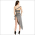 Strapless Bandage Hip Slit Dress Suit