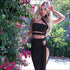 Strapless Bandage Hip Slit Dress Suit