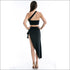 Strapless Bandage Hip Slit Dress Suit