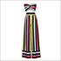 Strapless Crossing Design Crop Top Stripes Print Pants Set