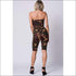 Strapless Mesh Detail Biker Romper