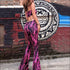 Strapless Printed Flare Trousers Tube Top Set