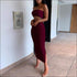 Strapless Tube Top And Side-slit Bodycon Skirt