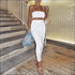 Strapless Tube Top And Side-slit Bodycon Skirt