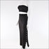 Strapless Tube Top And Side-slit Bodycon Skirt