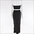 Strapless Tube Top And Side-slit Bodycon Skirt