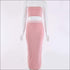 Strapless Tube Top And Side-slit Bodycon Skirt