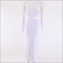 Strapless Tube Top And Side-slit Bodycon Skirt