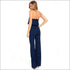 Strapless V Neck Wide-leg Jumpsuits