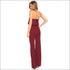 Strapless V Neck Wide-leg Jumpsuits
