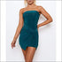 Strapless Wrap Mini Dress