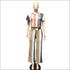 Stripe Tee And Straight Pants Two Pieces Sets Fashion Round Collar