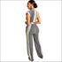Stripe Tee And Straight Pants Two Pieces Sets Fashion Round Collar