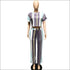 Stripe Tee And Straight Pants Two Pieces Sets Fashion Round Collar