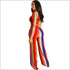 Stripe Tee And Straight Pants Two Pieces Sets Fashion Round Collar