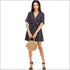 Stripe V - Neck Dress