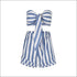 Stripes Casual Style Backless Strapless Tank Tops And Shorts