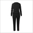 Stripes Pattern Autumn Winter Fleece Lined Sports Wear Set