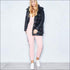 Stripes Pattern Autumn Winter Fleece Lined Sports Wear Set