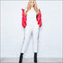 Stripes Pattern Autumn Winter Fleece Lined Sports Wear Set