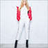 Stripes Pattern Autumn Winter Fleece Lined Sports Wear Set
