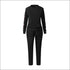 Stripes Pattern Autumn Winter Fleece Lined Sports Wear Set